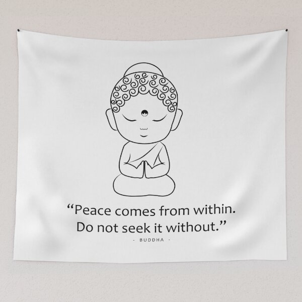 Item preview, Little Buddha with motivational quote designed and sold by Shawlin Islam.
