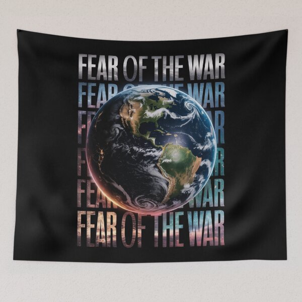 Item preview, Fear of War Earth Peace Anti-War Statement Design designed and sold by cabana.space.