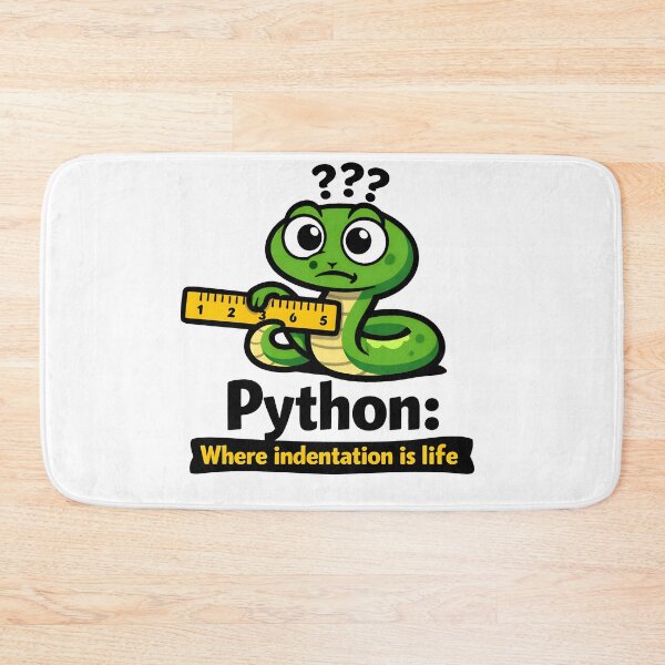 Item preview, Python Where Indentation Is Life Funny Coding Joke designed and sold by Zenith Design.