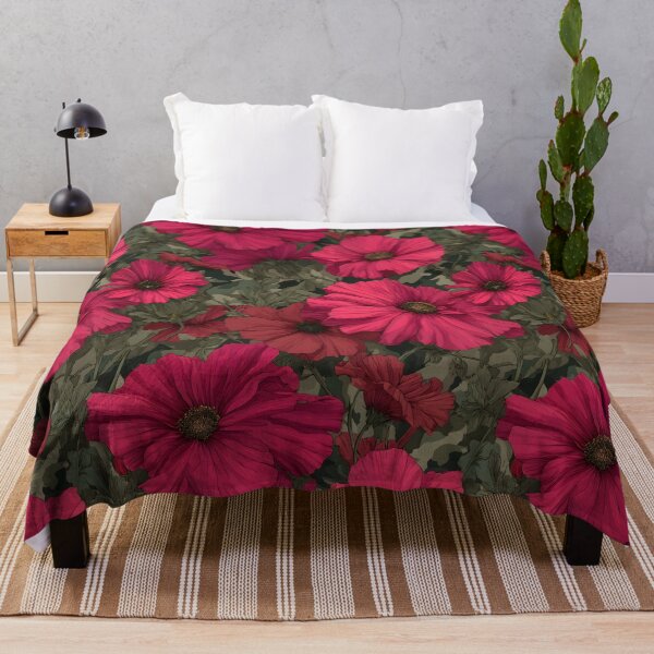 Item preview, Pink Poppy Camouflage Floral Artwork with Petals and Green Woodland Camouflage designed and sold by meganohm.