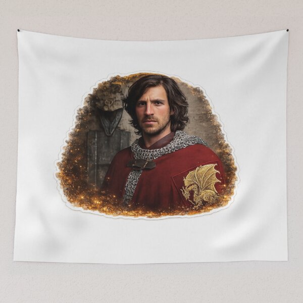 Item preview, Sir Gwaine Merlin Inspired Sticker – Camelot Knight Dragon Crest Fantasy Art designed and sold by clearsunnyday.