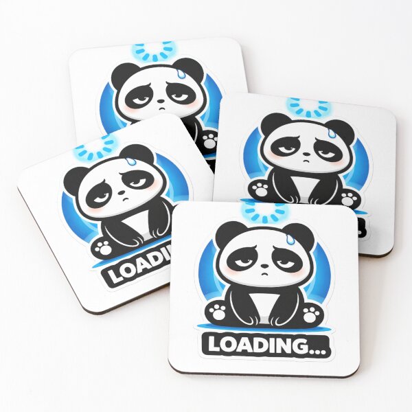 Item preview, Loading Panda Cute Sticker – Funny Social Energy Mood Design designed and sold by snaperos.