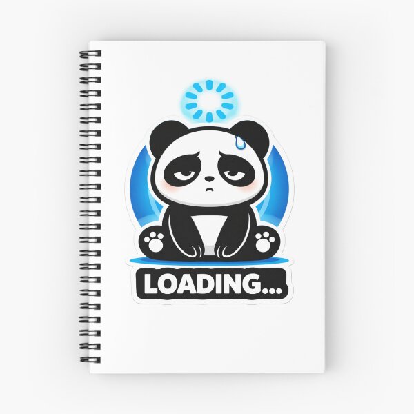 Item preview, Loading Panda Cute Sticker – Funny Social Energy Mood Design designed and sold by snaperos.