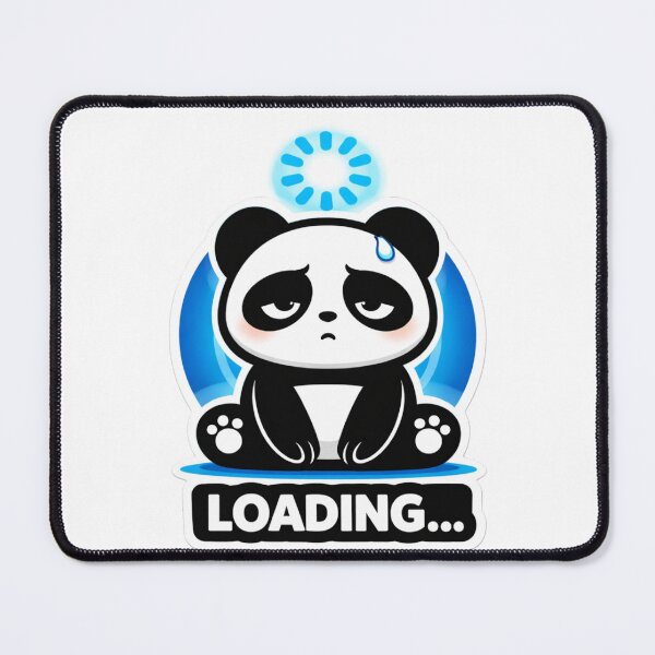 Item preview, Loading Panda Cute Sticker – Funny Social Energy Mood Design designed and sold by snaperos.