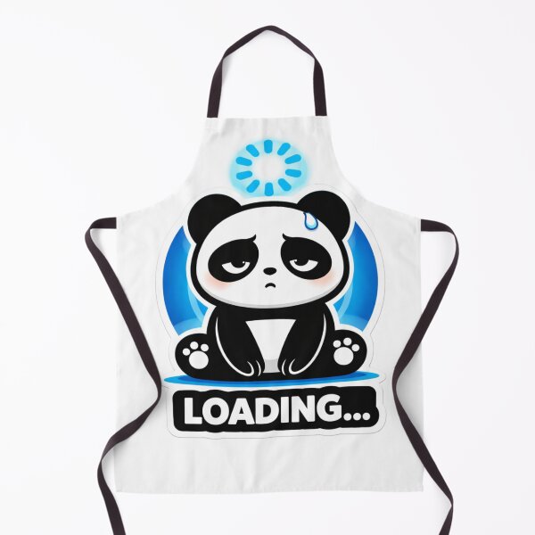 Item preview, Loading Panda Cute Sticker – Funny Social Energy Mood Design designed and sold by snaperos.