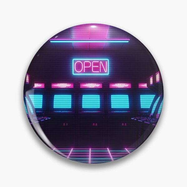 Item preview, Neon Vaporwave Retro Arcade Room with Space Carpet designed and sold by powersunlight.