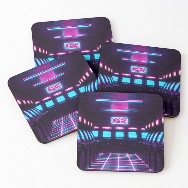 Item preview, Neon Vaporwave Retro Arcade Room with Space Carpet designed and sold by powersunlight.
