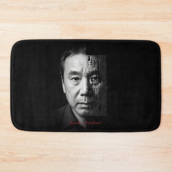 Item preview, Haruki Murakami Split Face Quote Poster designed and sold by Enea Kelo.