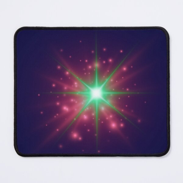 Item preview, Neon Starburst Glow - Emerald Green and Pink Radiant Light Star designed and sold by SolutionsArt.