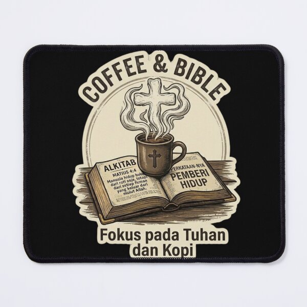 Item preview, Coffee & Bible – Focus pada Tuhan dan Kopi ☕✝️ designed and sold by AudyNath.