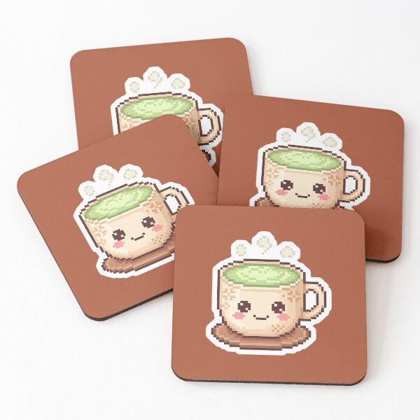 Item preview, Cute Kawaii Pixel Art Matcha Latte Cozy Drink designed and sold by PixelAlchemyHQ.