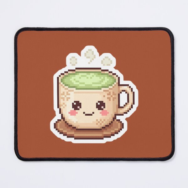 Item preview, Cute Kawaii Pixel Art Matcha Latte Cozy Drink designed and sold by PixelAlchemyHQ.