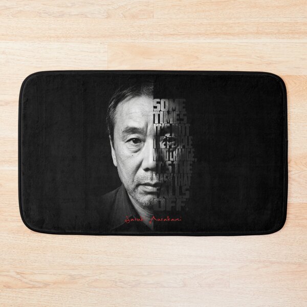 Item preview, Haruki Murakami Split Face Quote Poster designed and sold by Enea Kelo.