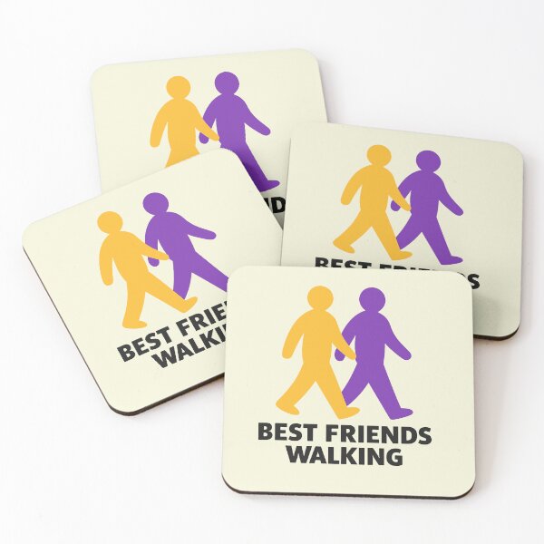 Item preview, Best Friends Walking Minimalist Friendship Gift designed and sold by xmoudx.