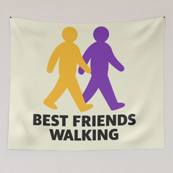 Item preview, Best Friends Walking Minimalist Friendship Gift designed and sold by xmoudx.