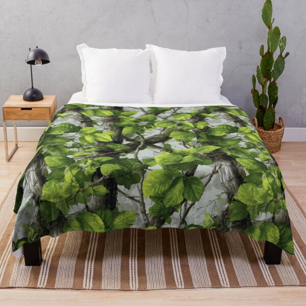 Item preview, Neon Green Birch Tree Camouflage Design with Bright Leaves and Realistic Woodland Forest Detail designed and sold by meganohm.