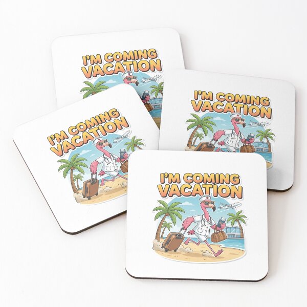 Item preview, Nurse Flamingo Heading to Vacation - Funny Medical Travel Art designed and sold by positivitymed.