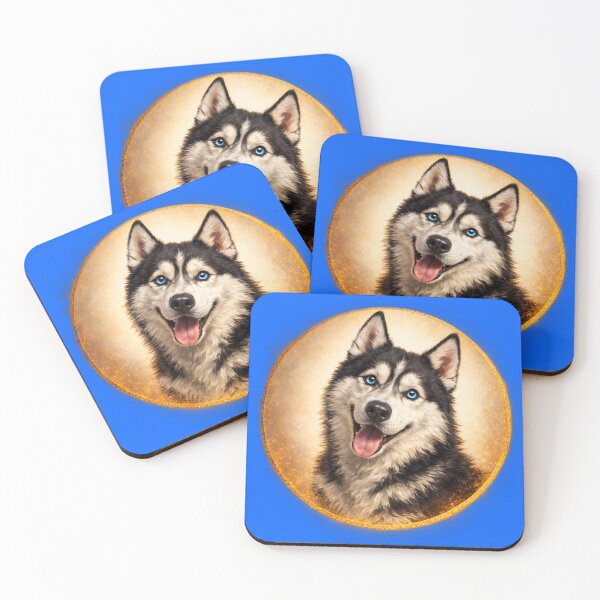 Item preview, Siberian Husky Arctic Focus – Realistic Dog Circle Art designed and sold by TheJoyfulPen.