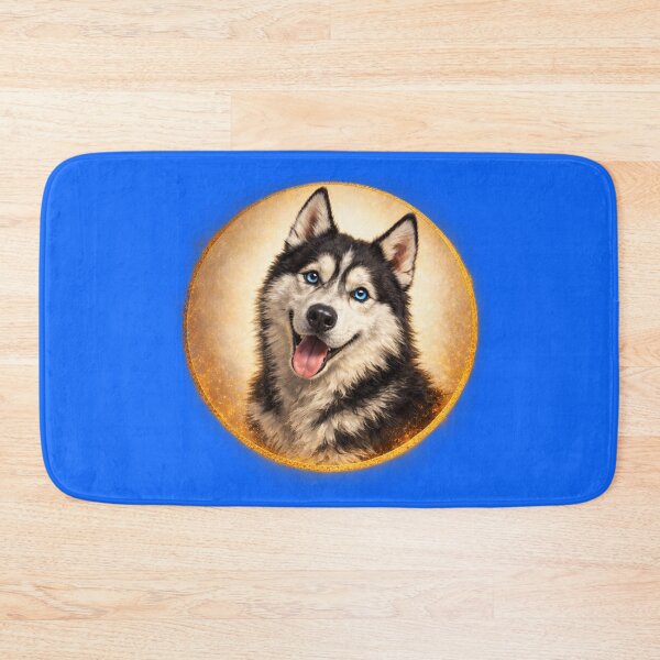 Item preview, Siberian Husky Arctic Focus – Realistic Dog Circle Art designed and sold by TheJoyfulPen.