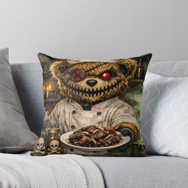Item preview, Death Bear in Kitchen serving rotten meat with worms designed and sold by Gunnar Hermansen.