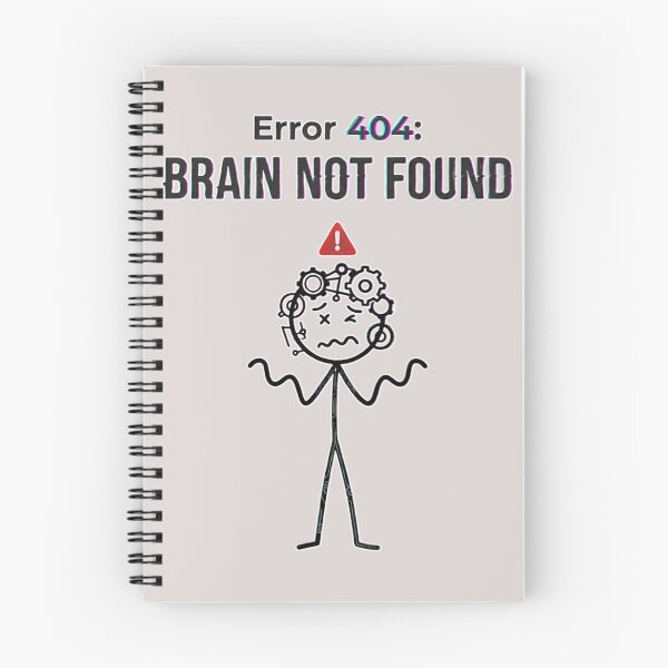 Item preview, Error 404 Brain Not Found Funny Glitch Meme Design | Overthinking Humor Aesthetic Minimalist Graphic designed and sold by MoonVibe-studio.