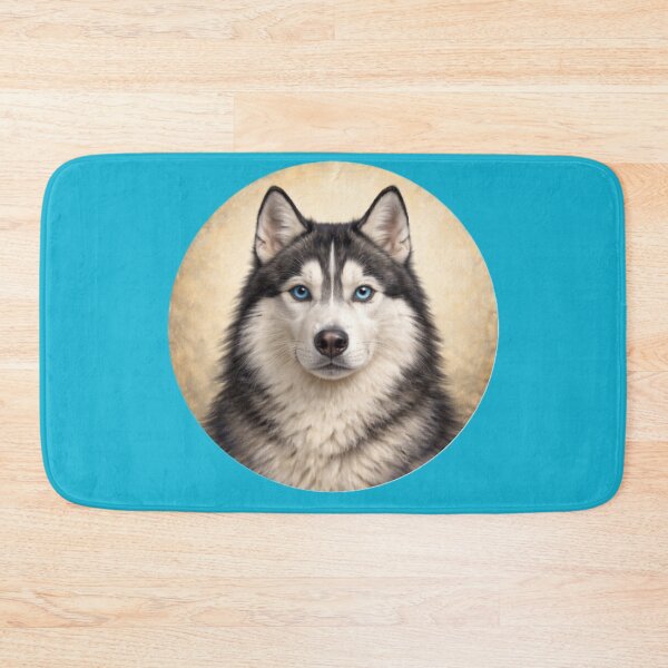 Item preview, Siberian Husky Arctic Focus – Realistic Dog Circle Art designed and sold by TheJoyfulPen.