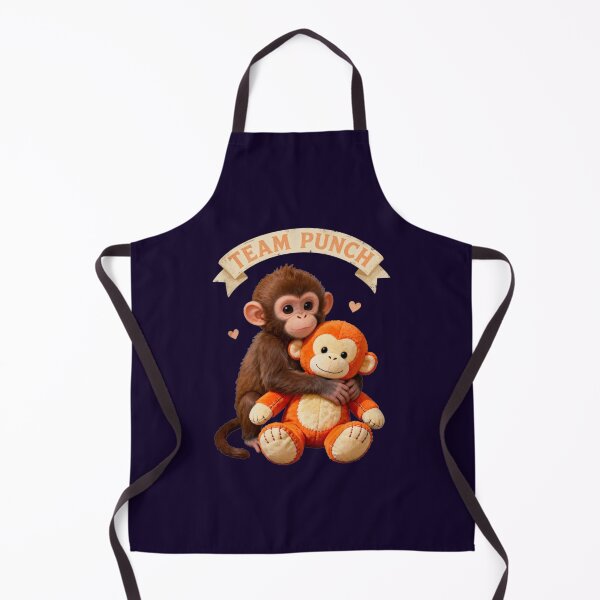 Item preview, Team Punch Lonely Baby Monkey Punch  Hugging A Plush Toy Monkey designed and sold by Trendsecne.