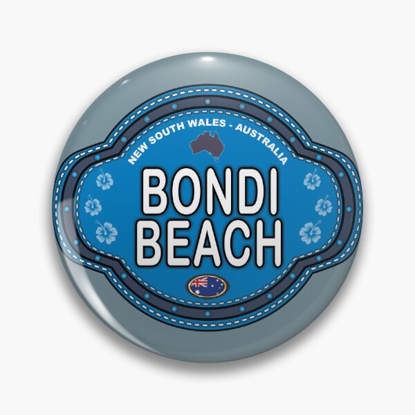 Item preview, Bondi Beach Australia stitching effect emblem designed and sold by studioss76.