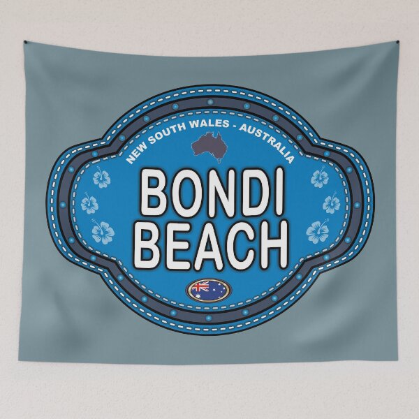 Item preview, Bondi Beach Australia stitching effect emblem designed and sold by studioss76.