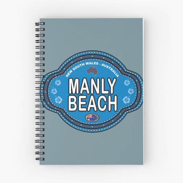 Item preview, Manly Beach Australia stitching effect emblem designed and sold by studioss76.