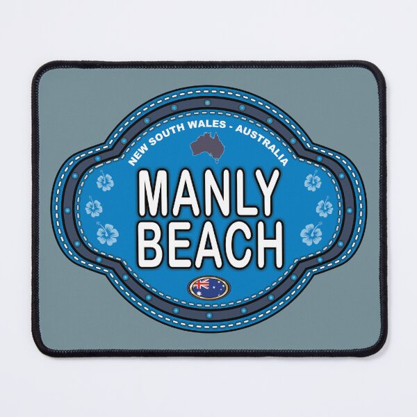 Item preview, Manly Beach Australia stitching effect emblem designed and sold by studioss76.