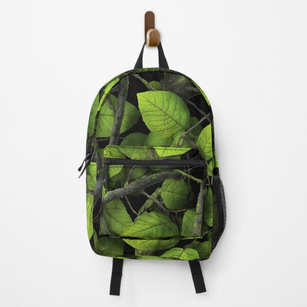 Item preview, Electric Neon Green Leaf Camouflage Artwork with Dark Woodland Background and Realistic Tree Detail designed and sold by meganohm.