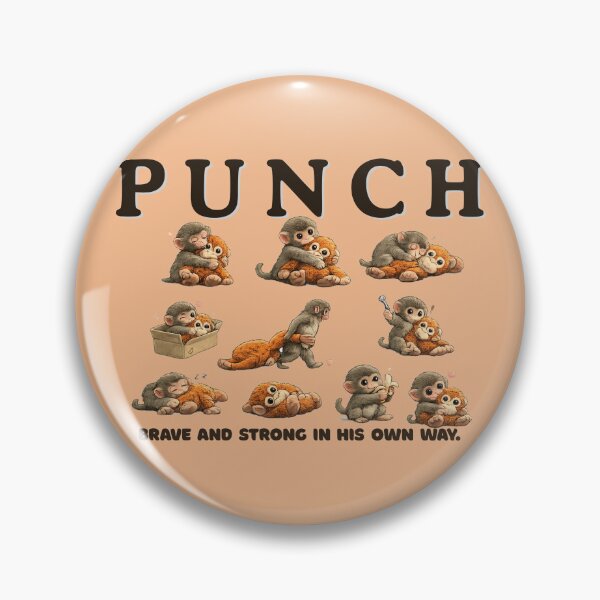 Item preview, Punch the Monkey -Brave and Strong in Its Own Way Cute Mental Health Mascot designed and sold by AlienTechs.