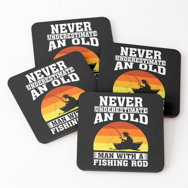 Item preview, Never Underestimate an Old Man with A Fishing Rod designed and sold by CosmoKitsch.