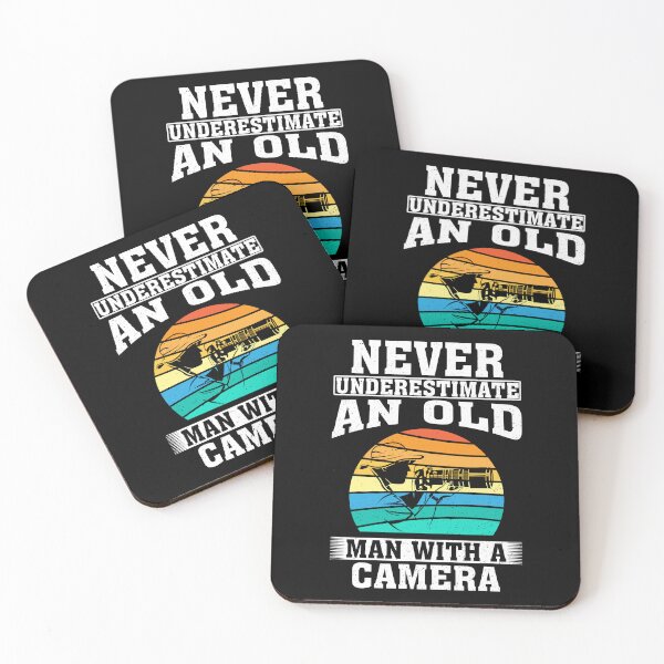 Item preview, Never Underestimate an Old Man with A Camera  designed and sold by CosmoKitsch.