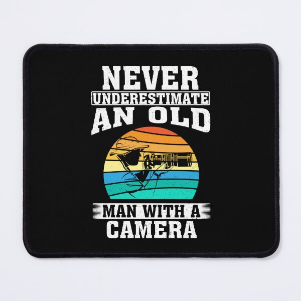 Item preview, Never Underestimate an Old Man with A Camera designed and sold by CosmoKitsch.