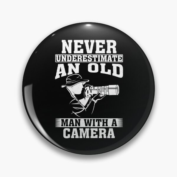 Item preview, Never Underestimate an Old Man with A Camera designed and sold by CosmoKitsch.