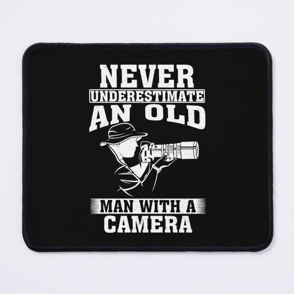 Item preview, Never Underestimate an Old Man with A Camera designed and sold by CosmoKitsch.