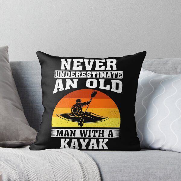 Item preview, Never Underestimate an Old Man with A Kayak  designed and sold by CosmoKitsch.