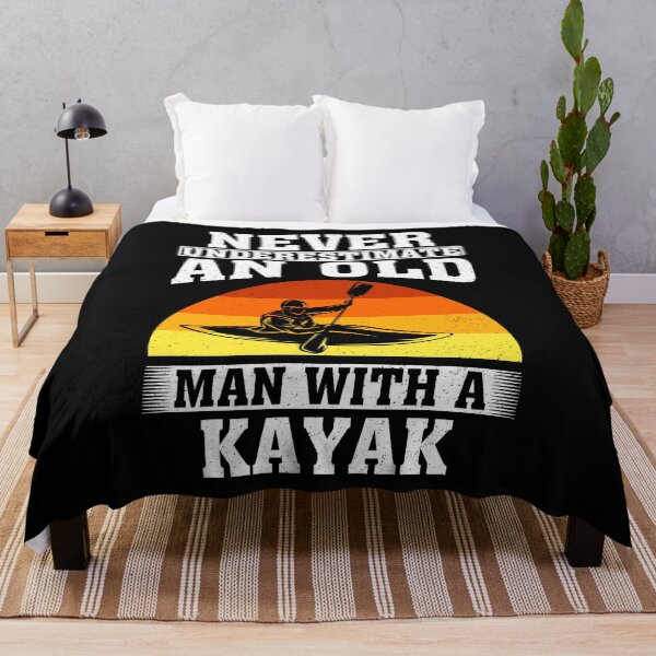 Item preview, Never Underestimate an Old Man with A Kayak  designed and sold by CosmoKitsch.