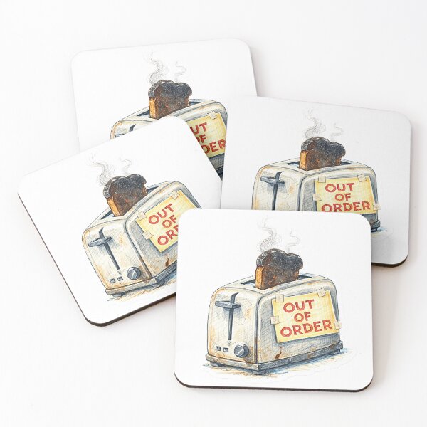 Item preview, Out of Order Toaster – Broken Retro Kitchen Sticker designed and sold by Felixuss.
