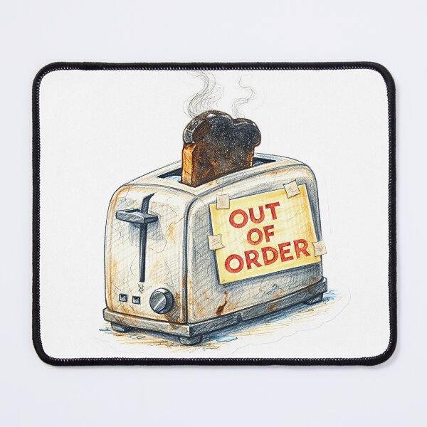 Item preview, Out of Order Toaster – Broken Retro Kitchen Sticker designed and sold by Felixuss.