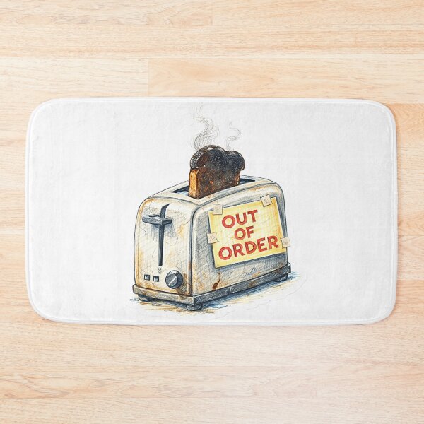 Item preview, Out of Order Toaster – Broken Retro Kitchen Sticker designed and sold by Felixuss.