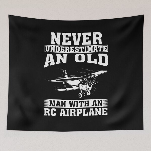 Item preview, Never Underestimate an Old Man with An RC Airplane designed and sold by CosmoKitsch.