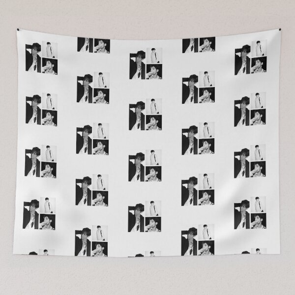 Item preview, Kang Taehyung black and white  designed and sold by hyukaria.kpop.