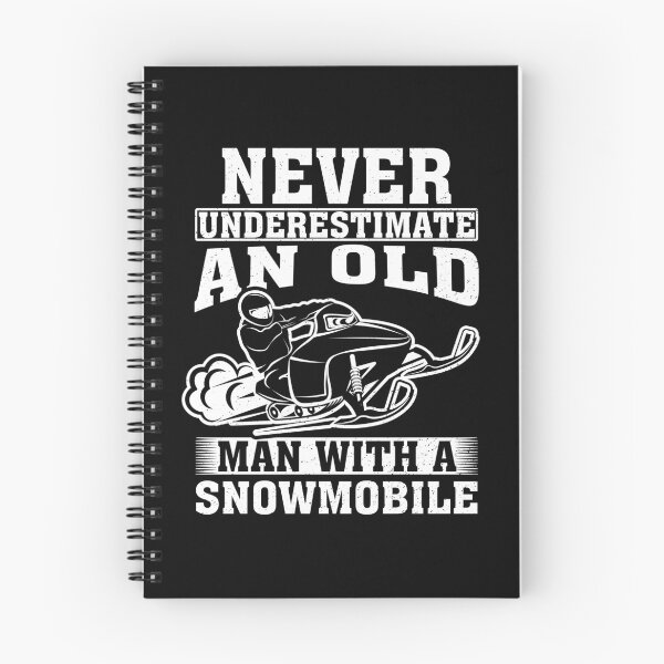 Item preview, Never Underestimate an Old Man with A Snowmobile  designed and sold by CosmoKitsch.
