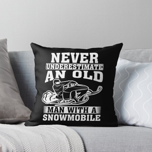 Item preview, Never Underestimate an Old Man with A Snowmobile  designed and sold by CosmoKitsch.