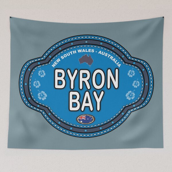 Item preview, Byron Bay Australia stitching effect emblem designed and sold by studioss76.