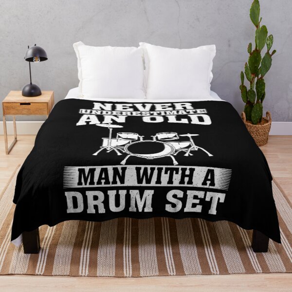 Item preview, Never Underestimate an Old Man with A Drum Set designed and sold by CosmoKitsch.