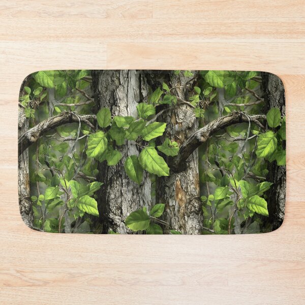 Item preview, Bright Green Forest Camouflage Pattern with Realistic Tree Bark, Leaves and Natural Woodland Depth designed and sold by meganohm.